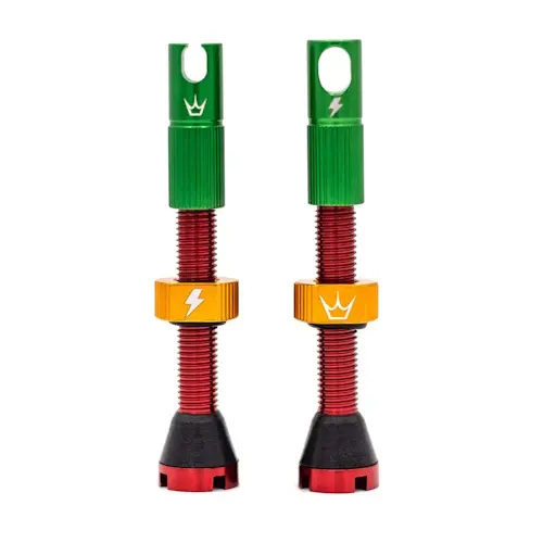 Peaty's x 50to01 (MK2) Tubeless Valves - Rasta 42mm